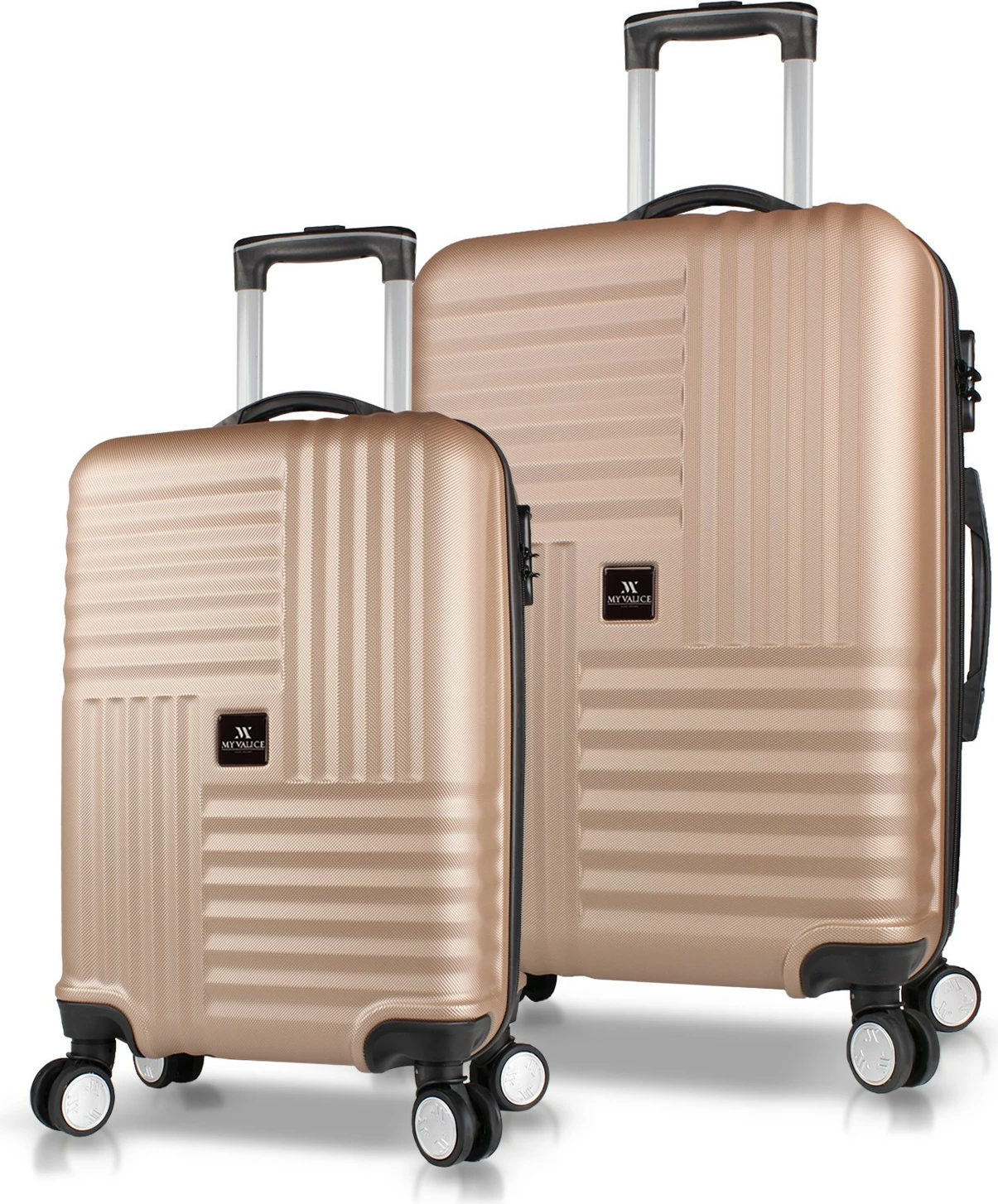 Set valixhesh (2 copë), ngjyrë ari, Zoozie Bags, 8203