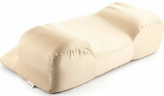 Jastëk ortopedik anti-rrudha InnovaGoods INNOVAGOODS, memory foam, 50x14x30 cm, me mbulesë sateni e heqshme, bezhë