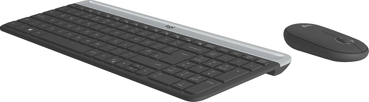 Set tastierë dhe maus wireless Logitech Slim, i zi