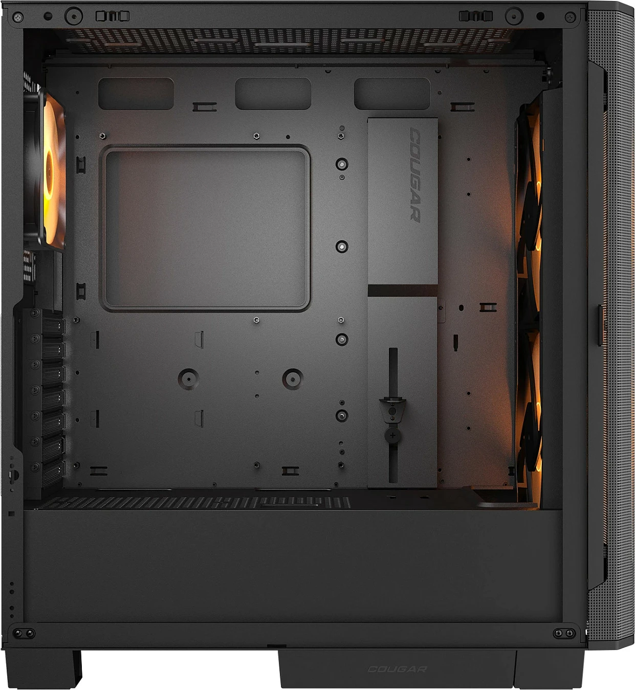 Kasë Cougar Airface FLO ARGB, Midi Tower, ATX/E-ATX, USB-C, xham i temperuar, e zezë