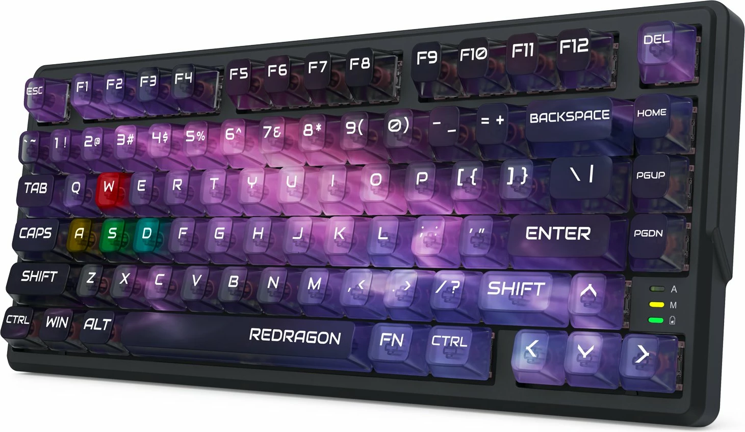 Tastierë gaming Redragon BARTLETT K767-WL-M, magnetic ultraMag, wired/wireless (USB-C/BT/2.4GHz), RGB, bateri 4000 mAh, US layout, pa numpad, e zezë