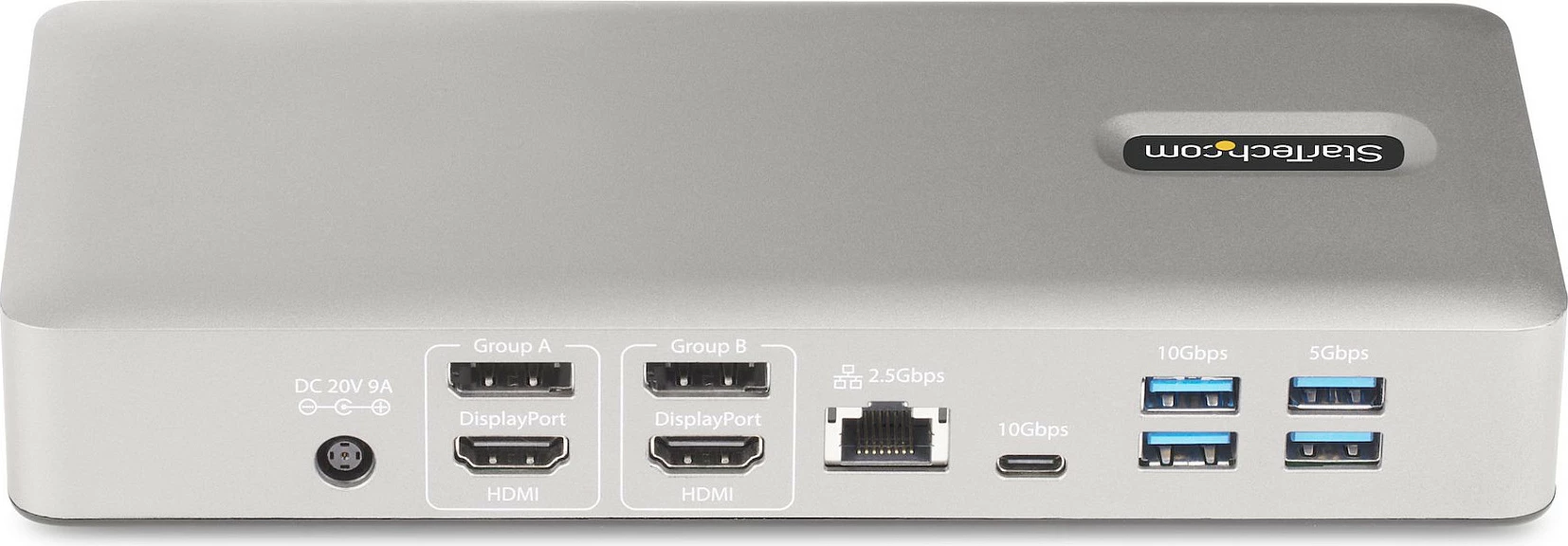 Docking station StarTech USB4/Thunderbolt 4, 98W PD, 2x HDMI 2.1 + 2x DisplayPort 1.4, 2.5GbE, gri
