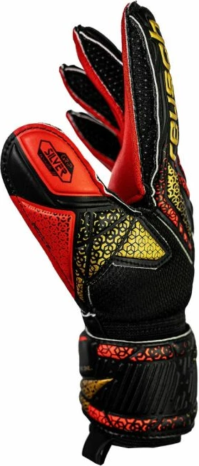 Dorëza portieri për fëmijë Reusch, të zeza dhe të kuqe