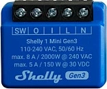 Smart switch Shelly 1 Mini Gen3, 1P, Wireless, 20 dBmW, 30 m, Blu