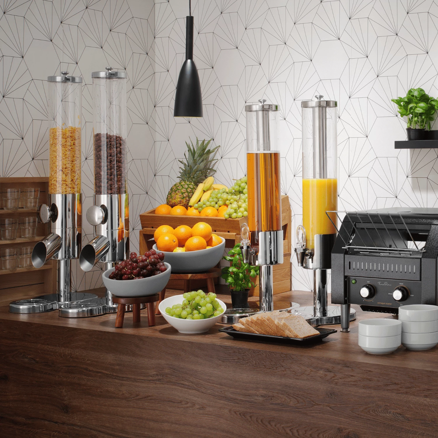 Dispenser lëngu, Fine Dine, 5 L, çelik inox me tub akulli, argjendtë