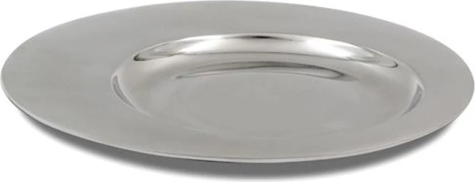 Tabaka dekorative prej alumini, ngjyrë argjendi, 29x29x1 cm