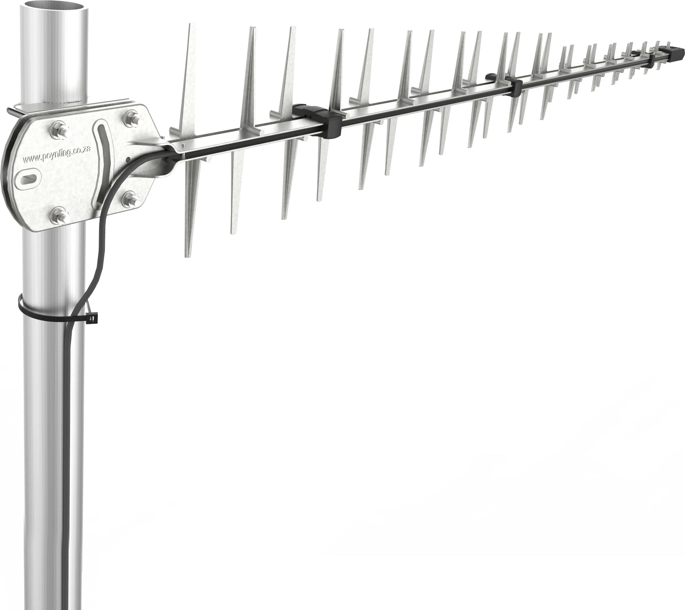 Antennë Poynting A-LPDA-0092, 11dBi, SMA (M), 7m, argjendtë