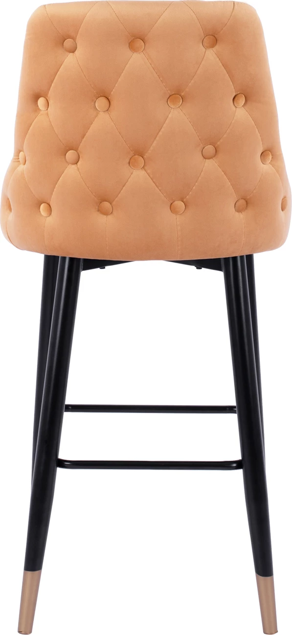 Karrige për bar SERENITY FH8519.09 kadife ari me kornizë metalike 51Χ58Χ110cm, set prej 2 copë