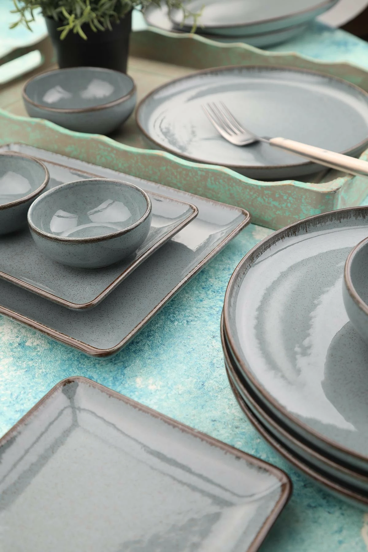 Set mëngjesi 14 pjesësh Hermia, anthracite, MOD14KH730P01
