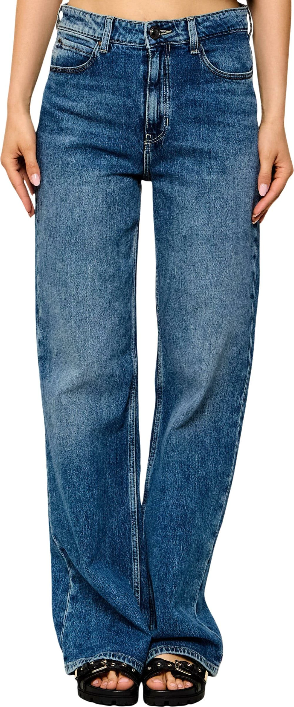 Xhinse për femra Guess W6YA1A D1339 Wide Leg, denim