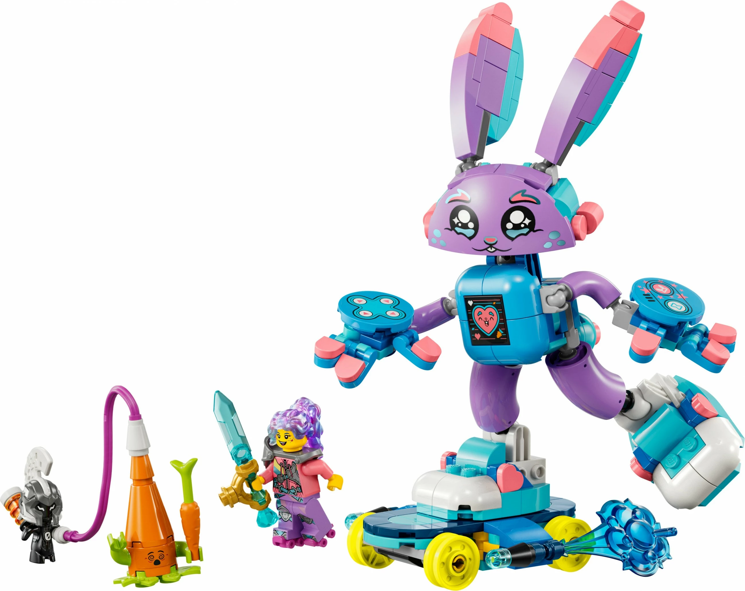 Set ndërtimi LEGO DREAMZzz 71490 Izzie dhe Bunchurro Gaming Lepuri, 252 pjesë, shumëngjyrësh