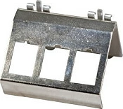 Mbajtës modul Keystone EFB Elektronik, për shinë DIN, inox, 3x Keystone