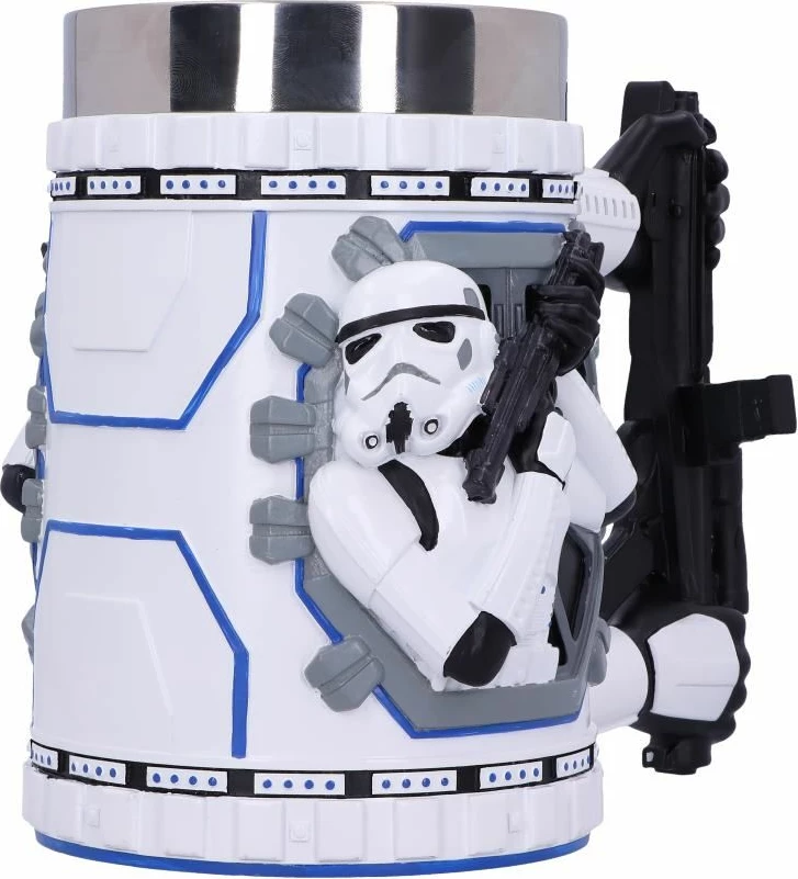 Mug NEMESIS NOW Stormtrooper 18 cm, rrëshirë me insert inox, bardhë/zi