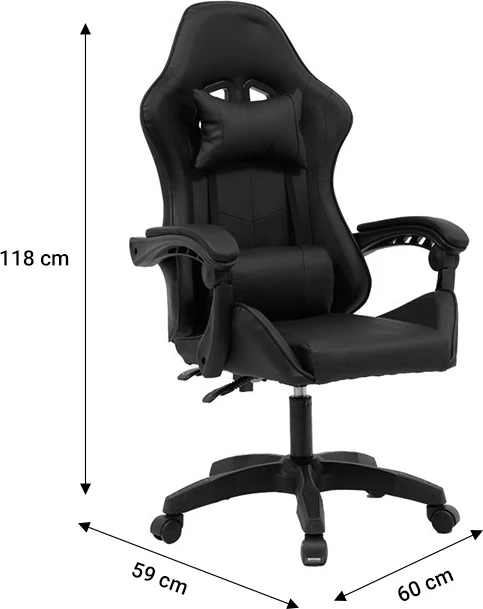 Karrige gaming për zyre William PU e zezë