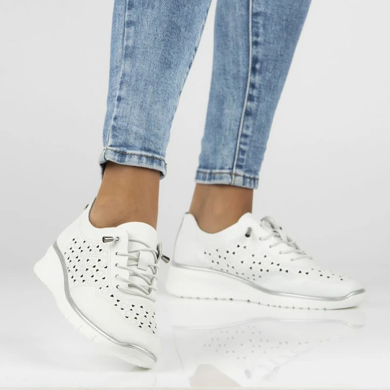 Këpucë të ulëta femra Filippo DP6714, të bardha