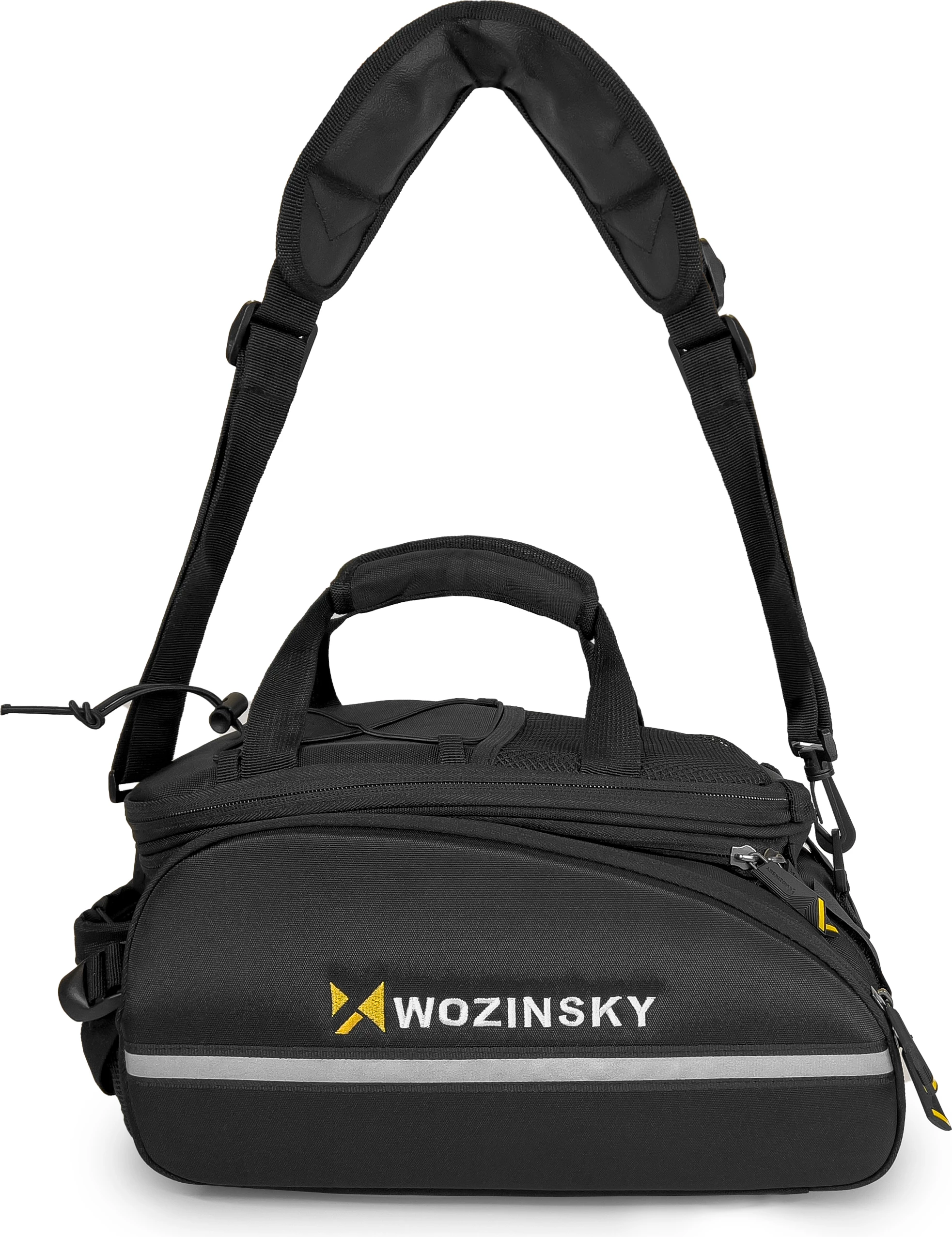 Çantë biçiklete Wozinsky WBB19BK, 35L, me mbulesë shiu, e zezë