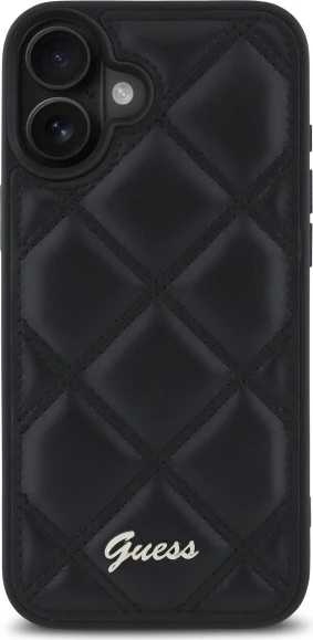 Mbështjellës Guess Quilted Metal për iPhone 16 Plus, 6.7", i zi
