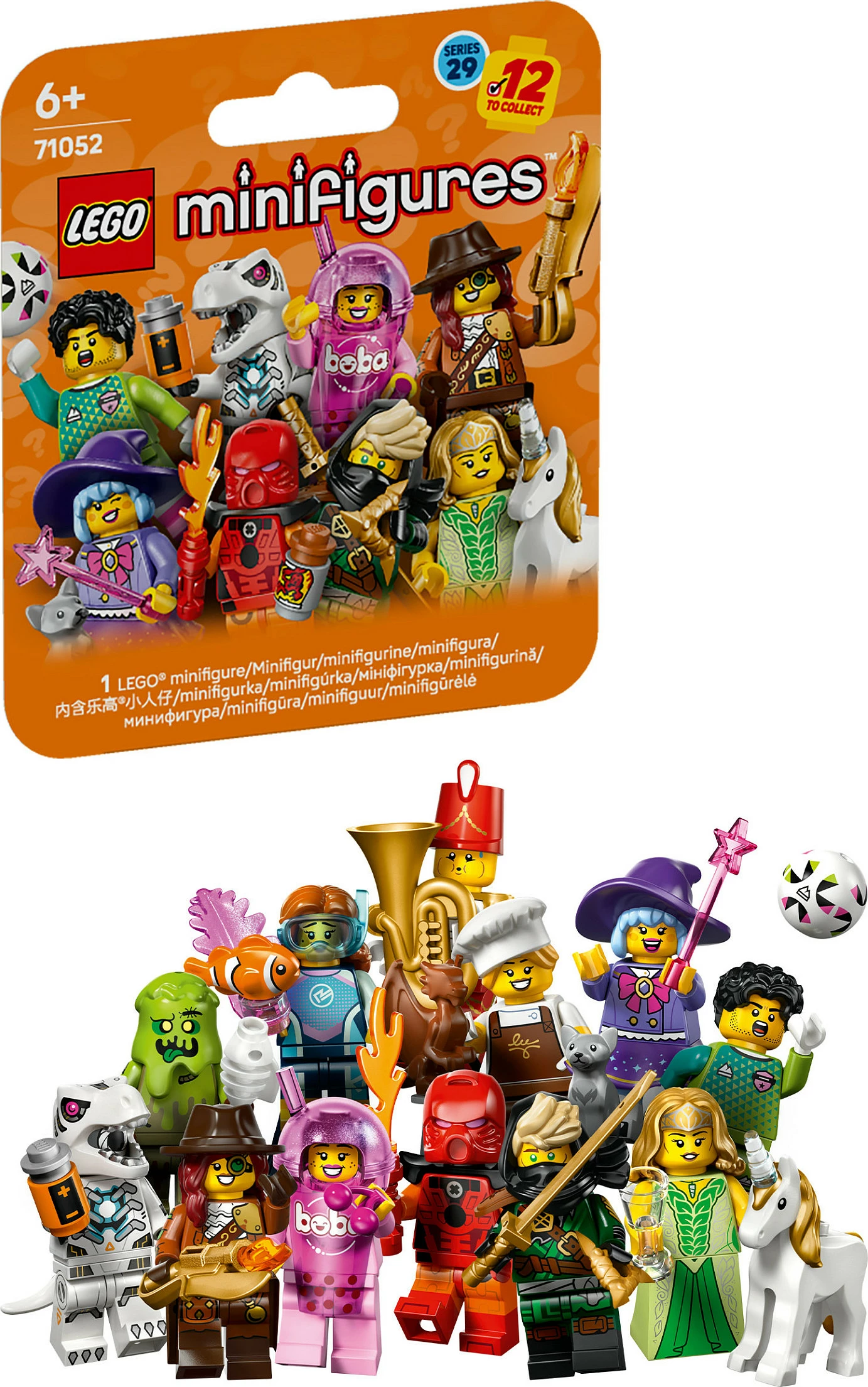 Set LEGO Minifigures 71052, Seria 29, 8 pjesë, multikolor