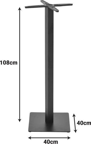 Baza metalike për tavolinë Stada, ngjyrë e zezë, D40x108cm