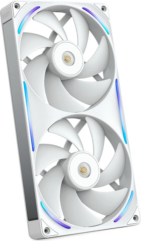 Ventilator për kasë NZXT F280X, 2x140mm PWM RGB, i bardhë
