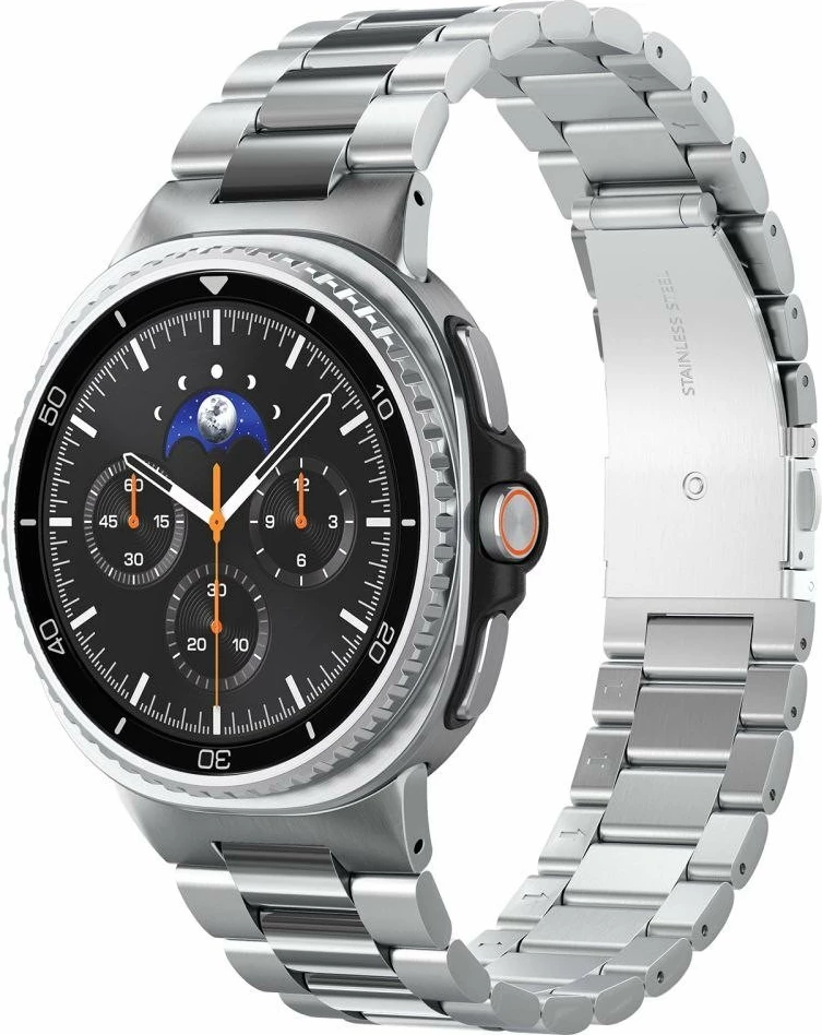 Byzylyk Spigen Modern Fit Band çelik inox 316L për Samsung Galaxy Watch 8/Classic 40/44/46mm, argjendtë