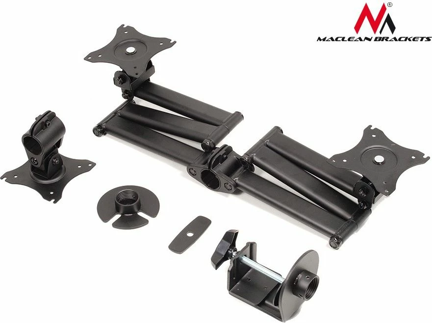 Mbajtëse tavoline për 3 monitorë Maclean MC-691 13–27\" VESA 75x75/100x100, e zezë