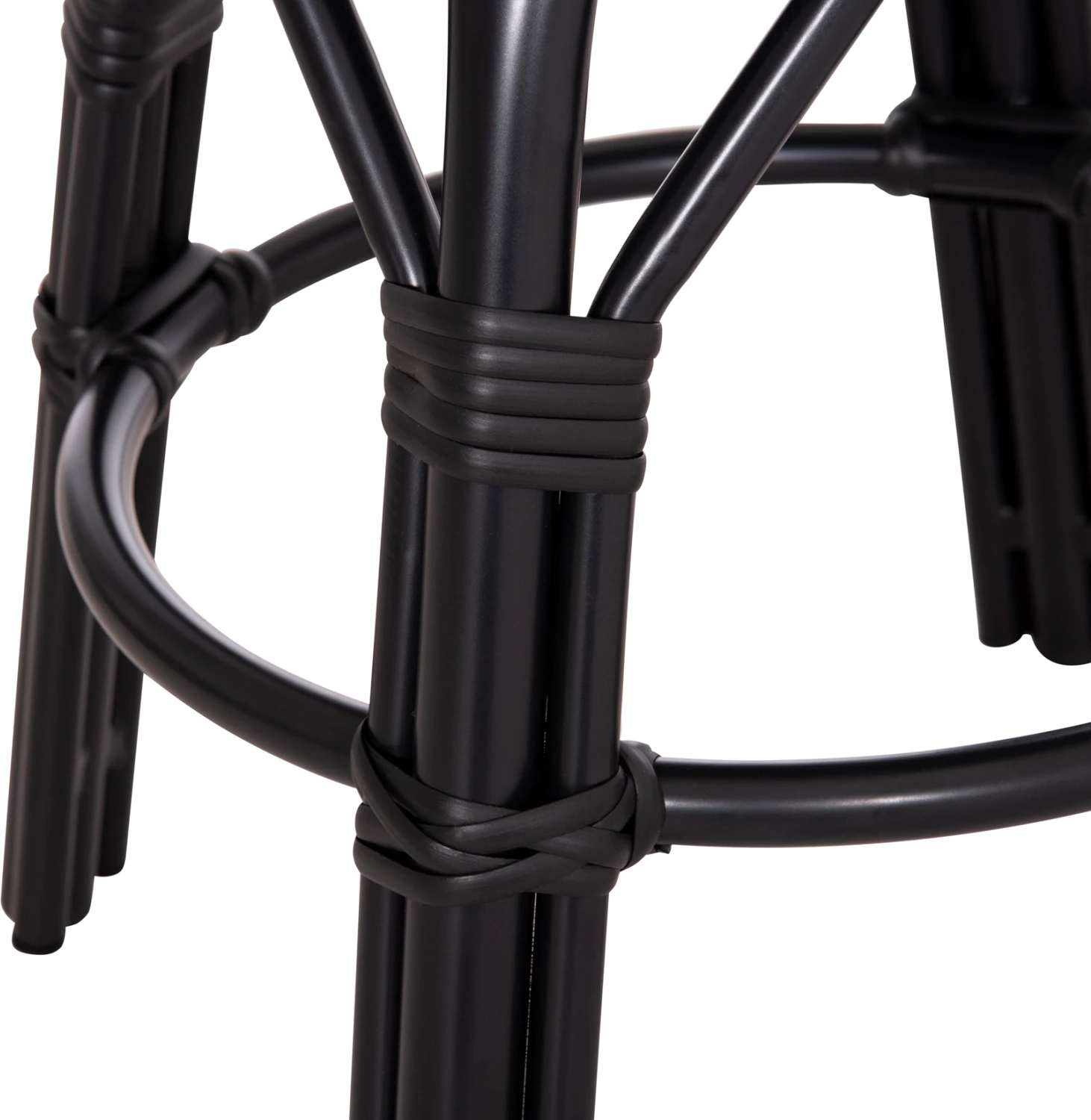 Karrige e rrumbullakët alumini, pamje bambuje, FH6285.02, ngjyrë e zezë, Φ36x46H cm