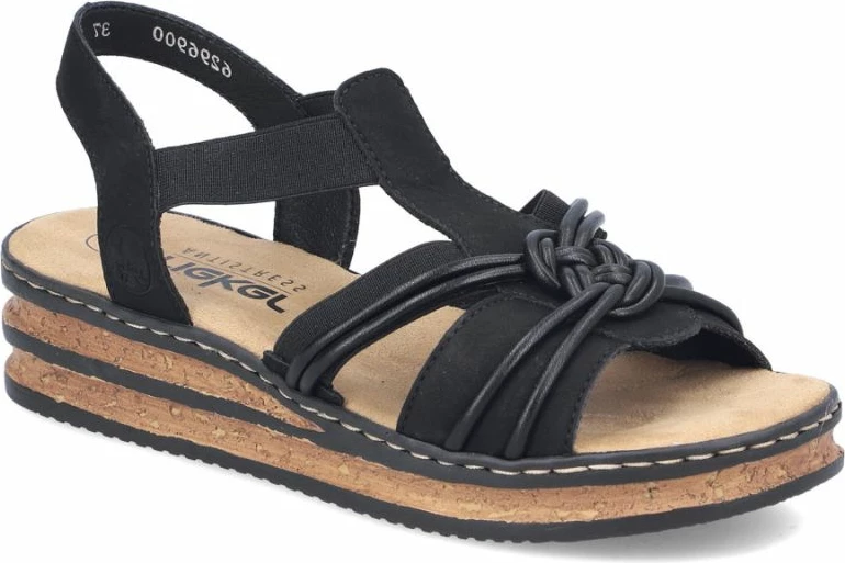 Sandale femrash Rieker 62969-00, të zeza