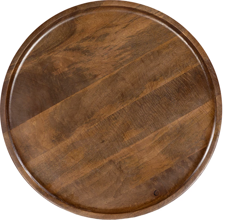 Tavolinë kafeje Pencil 87, dru arre, këmbë të zeza, 87x87x45