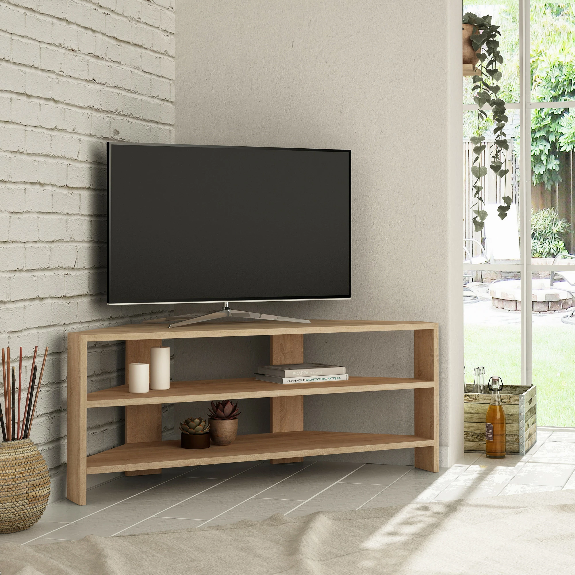 Komodë për TV këndore, ngjyrë lisi, Skye Decor, Thales