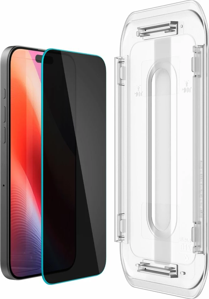 Xham mbrojtës Spigen Glas.tR EZ Fit Privacy për iPhone 16 Pro, 2 copë