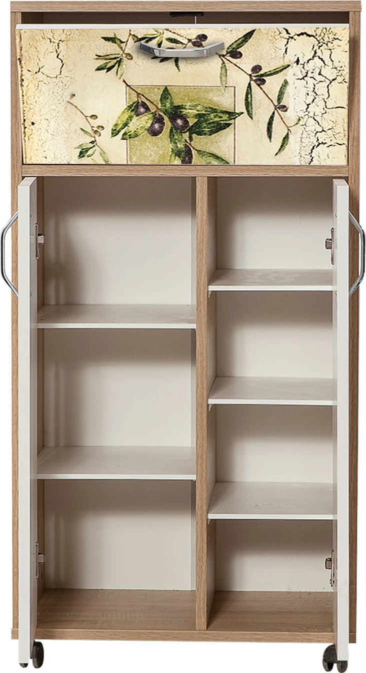 Dollap multifunksional Hanah Home, kiler, ngjyrë sonoma oak, 60x116x36 cm