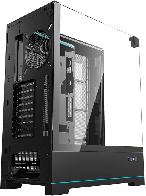 Kasë Darkflash DY450L, Big Tower, pa ventilatorë, e zezë