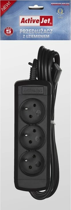 Kabllo vazhduese Activejet 3GNU, 1.5M, zi