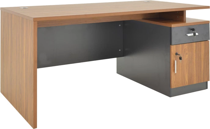 Tavolinë profesionale për zyre Oscar, ngjyrë arre-gri e errët, 150x80x76cm