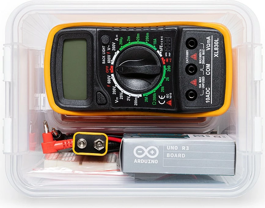 Kit edukativ Arduino Education Student Kit, me bateri, me kuti bartëse