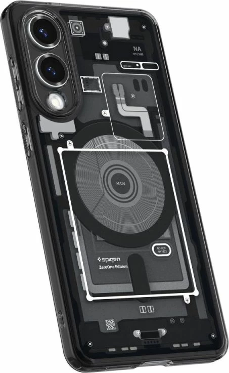 Mbështjellës telefoni Spigen Ultra Hybrid Mag për Samsung Galaxy S25 Edge, i zi