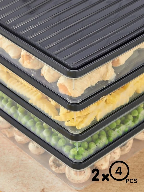 Set kuti për organizim (8 copë), ngjyrë antracit, VITABOX 8'LI-ANTRASIT 2,8LT