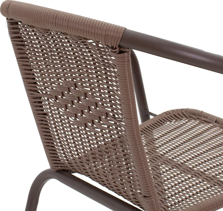 Karrige Obbi metal-pe ngjyrë kafe 54x56x73cm