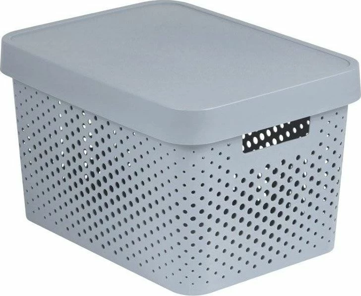 Kuti ruajtjeje Curver Infinity 17L 229168 me kapak, gri e hapur