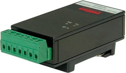 Konvertues serial ROLINE RS232 në RS422/485, izolim 3000 VDC, DIN shinë, i zi