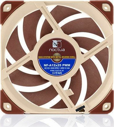 Ventilator PC Noctua NF-A12x25 PWM 120 mm, 2000 rpm, 4-pin, kafe/bezhë, 1 copë