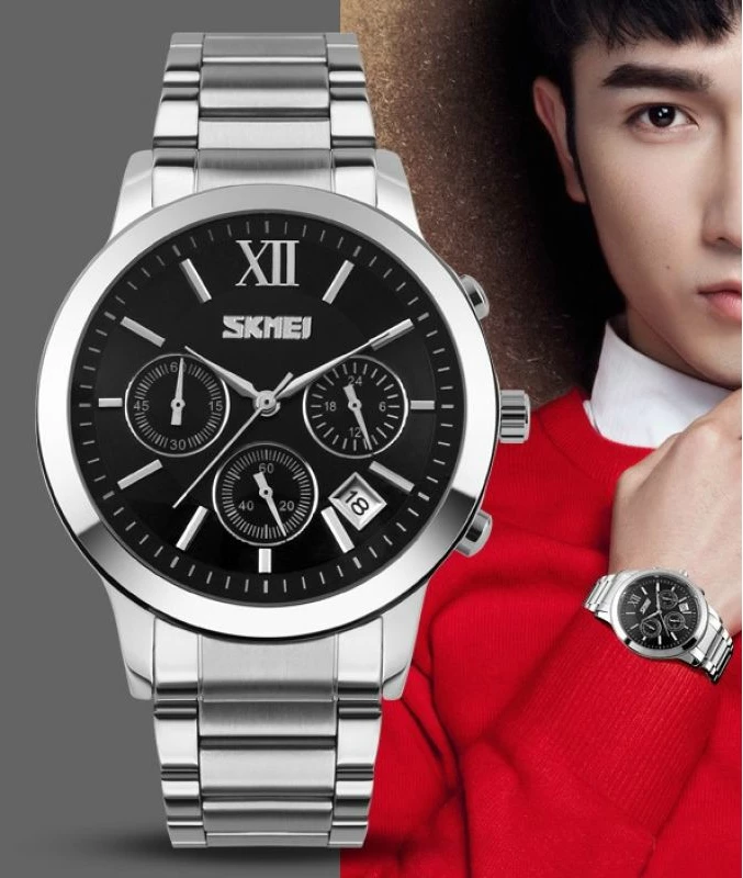 Orë dore për meshkuj Skmei, e zezë