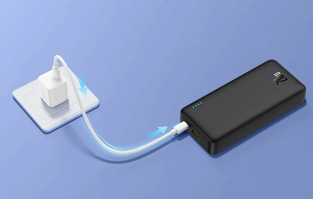 Powerbank Baseus Airpow 20000mAh 20W, e zezë