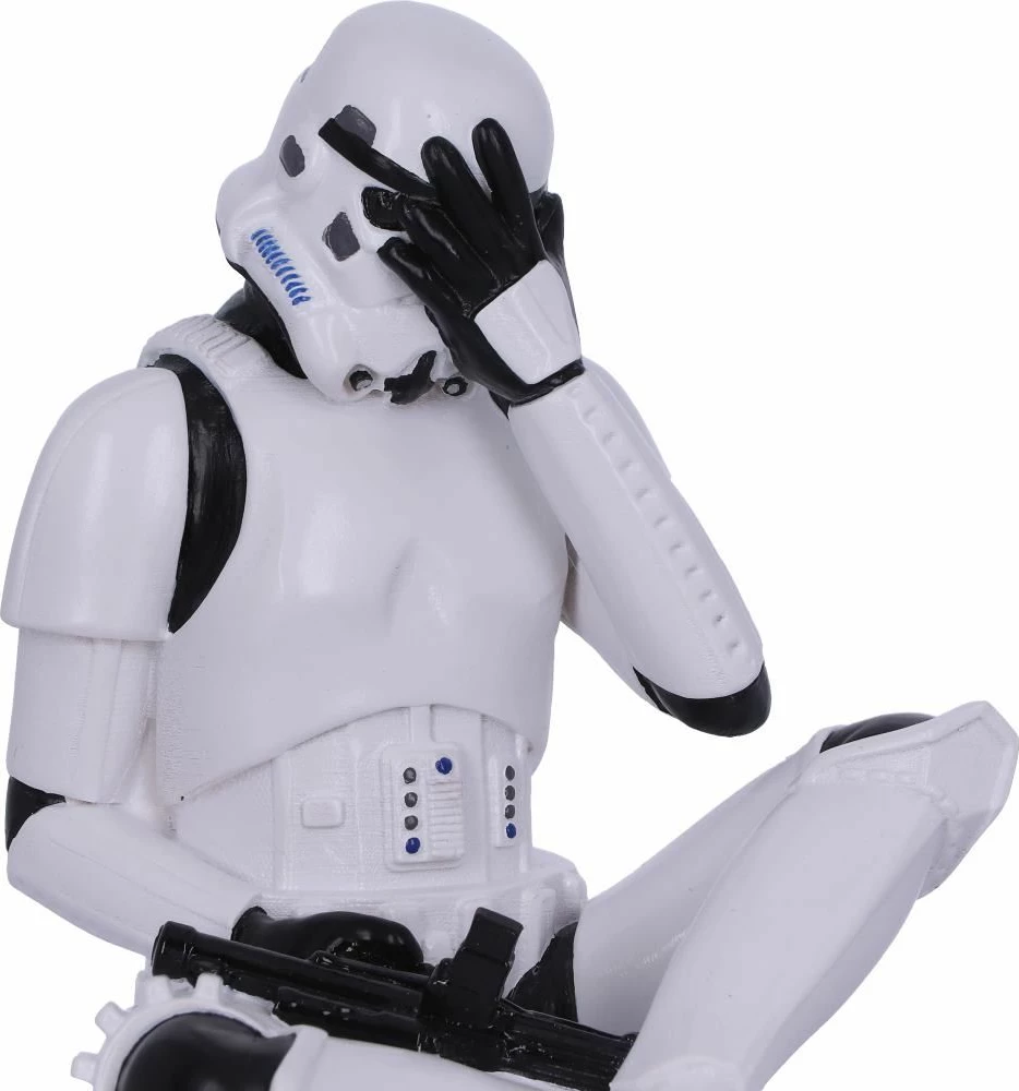 Figurinë koleksionuese NEMESIS NOW See No Evil Stormtrooper 10 cm, rrëshirë, bardhë/zezë
