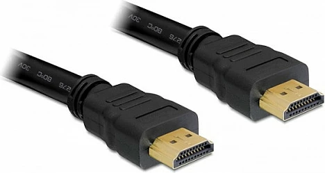 Kabllo HDMI DeLOCK 82710, 15 m, HDMI-A male/male, High Speed me Ethernet, e zezë