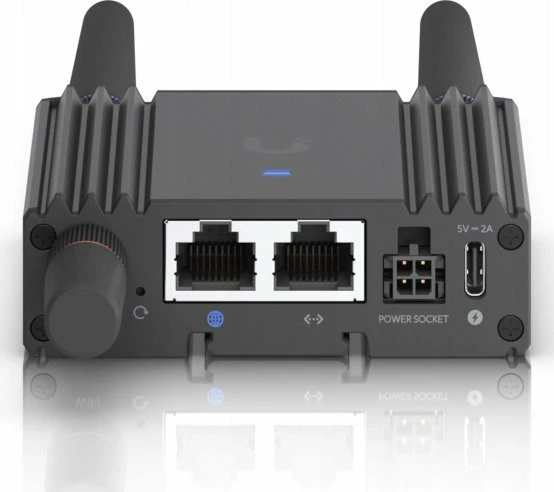 Router Ubiquiti UMR-Ultra 4G LTE, Wi‑Fi 4 2.4GHz, 2x LAN, slot SIM, i zi, me montim mur/DIN