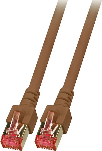 Kabllo rrjeti EFB Elektronik RJ45 Cat6 S/FTP, 30m, LSZH, kafe