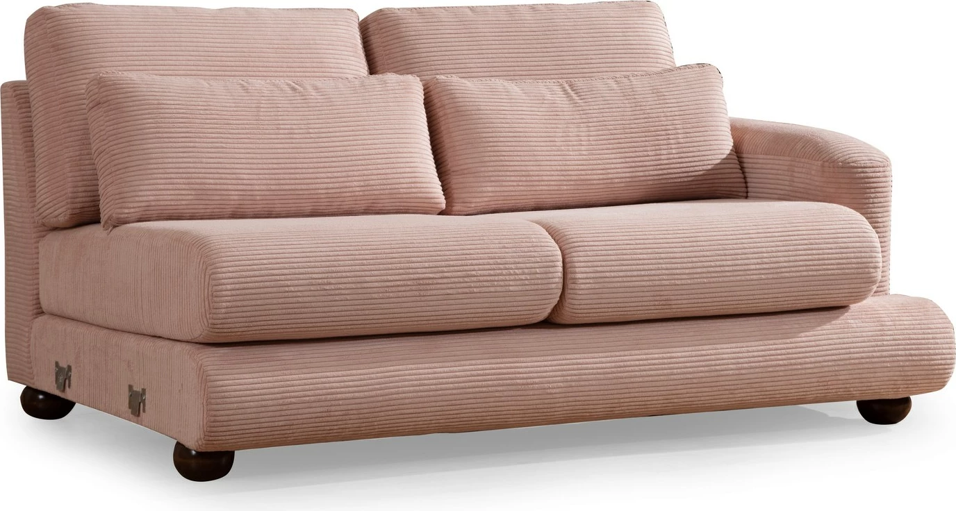 Këndare Atelier del Sofa, këndore e majtë, ngjyrë rozë, River Corner (Chl-2R)