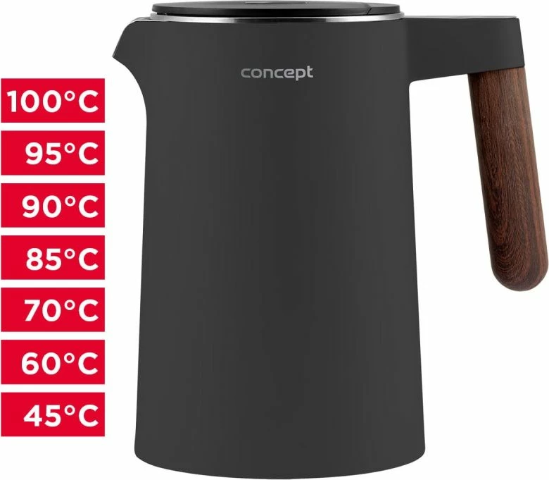 Çajnik elektrik CONCEPT RK3305, gri e errët